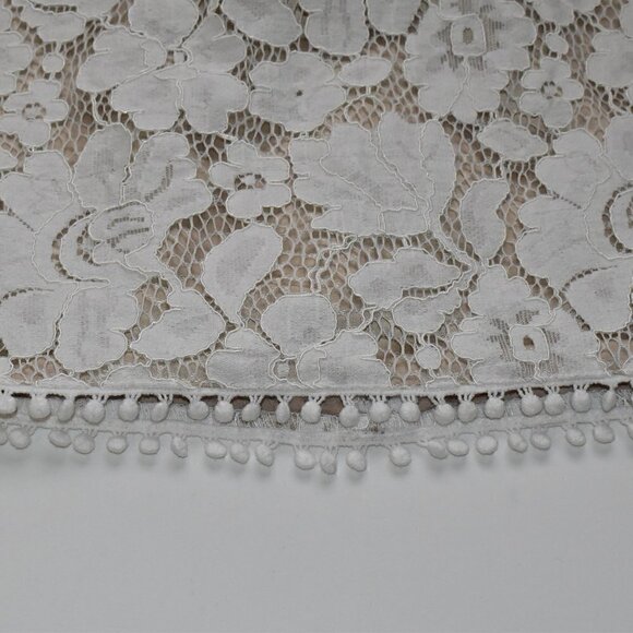 Vince Camuto Floral Lace Boho Shift Dress White Size 6 - Picture 14 of 16